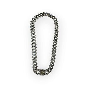 Cuban necklace silver plated stainless steel